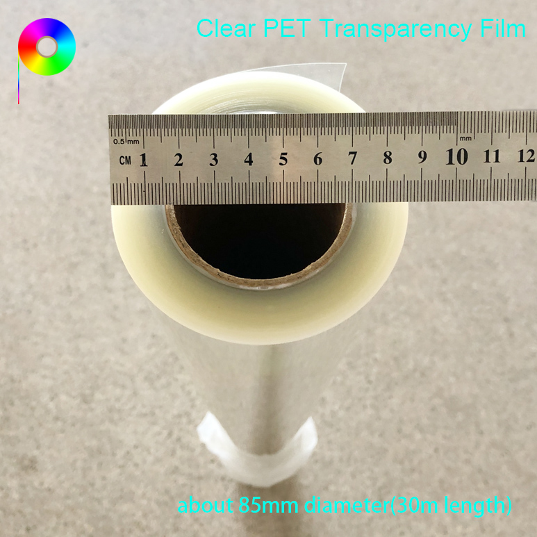 Clear PET Inkjet Film Roll For Commercial Inkjet Printer