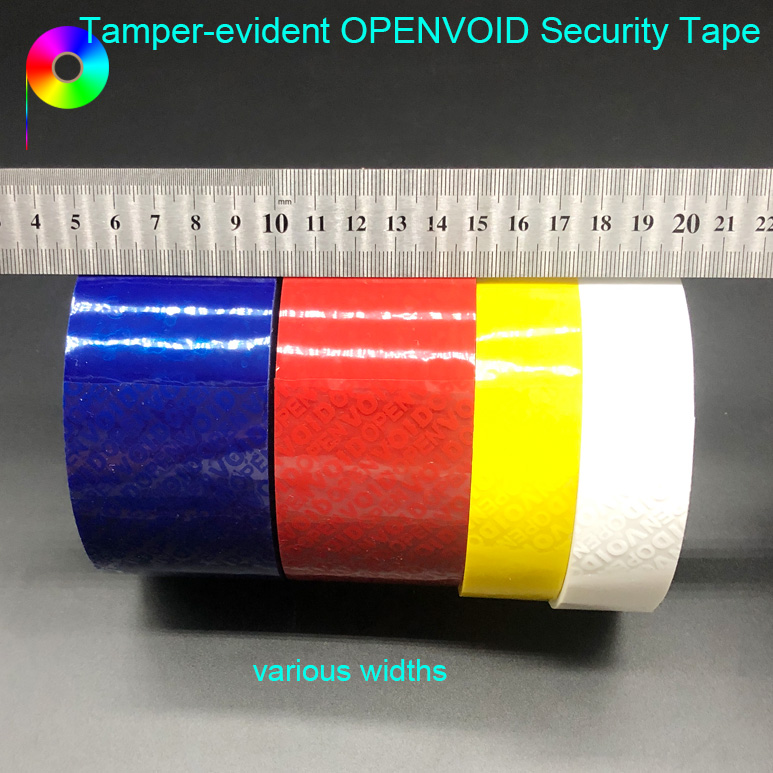 various widths Red/Blue/White/Yellow Color VOIDOPEN Generic Tamper-evident Security Tape