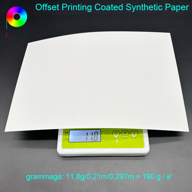 190GSM offset printing synthetic paper 10mil A4 Size Both Sides Matt White Finish Synthetic Paper for Offset Printing