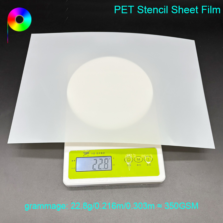 350gsm PET stencil film 10mil Custom Size Translucent White Color Blank PET Stencil Sheet Film