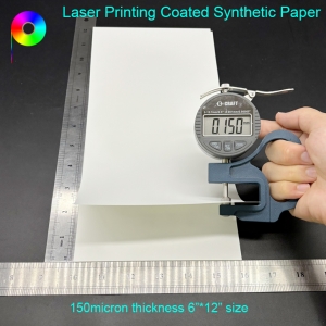 150μm 6*12" Waterproof White Matte Double Sides Laser Printable PET Synthetic Paper