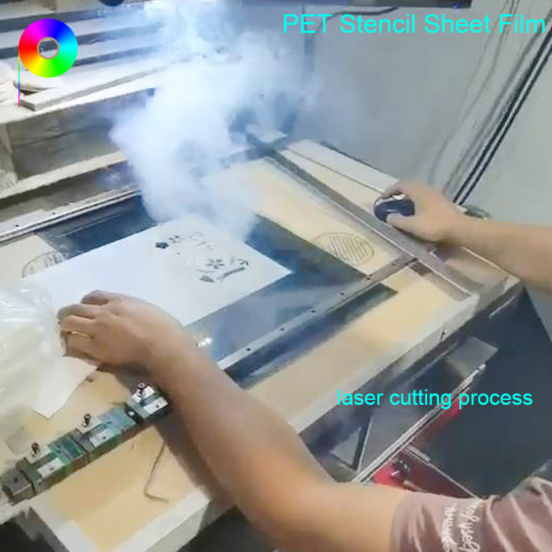 PET stencil film laser cutting process 10mil Custom Size Translucent White Color Blank PET Stencil Sheet Film