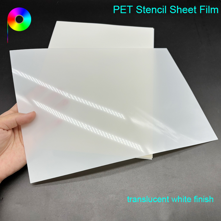 translucent white finish PET stencil film 10mil Custom Size Translucent White Color Blank PET Stencil Sheet Film
