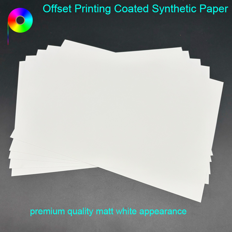 premium quality matt white appearance offset printing synthetic paper 200micron 140GSM A4 Size Double Sides Matte Offset Printing Coated Synthetic Paper