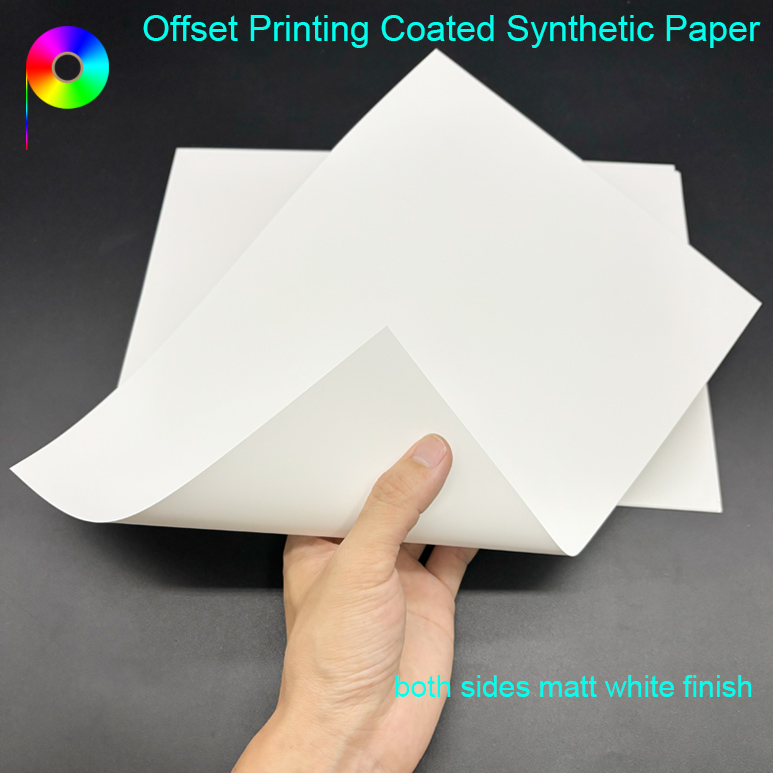 both sides matt white finish offset printing synthetic paper 10mil A4 Size Both Sides Matt White Finish Synthetic Paper for Offset Printing