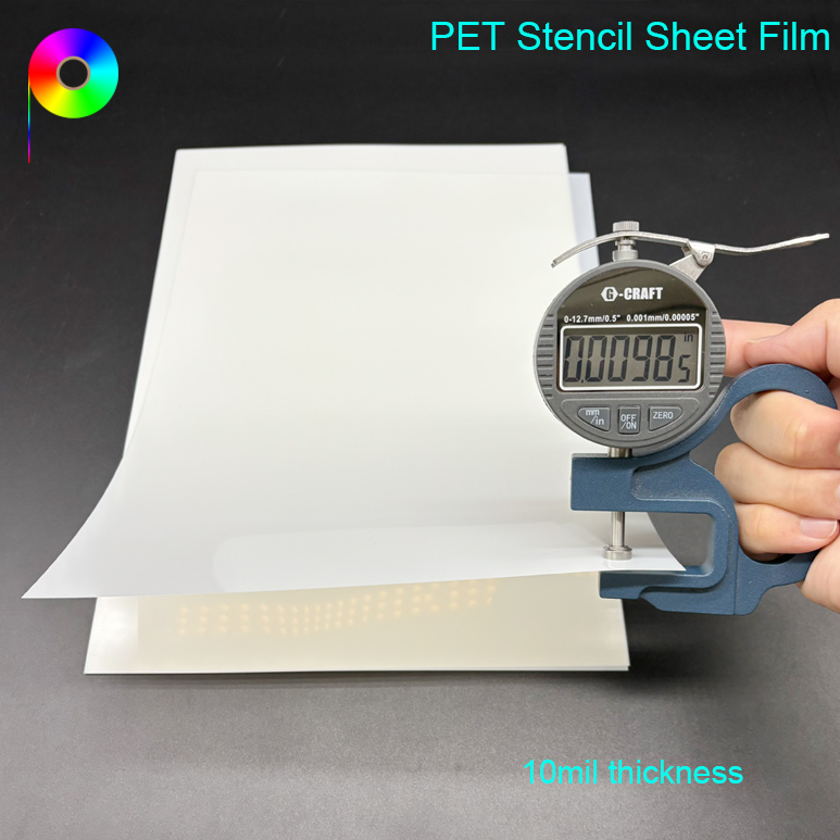 10mil thickness PET stencil film 10mil Custom Size Translucent White Color Blank PET Stencil Sheet Film