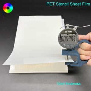10mil thickness PET stencil film 10mil Custom Size Translucent White Color Blank PET Stencil Sheet Film