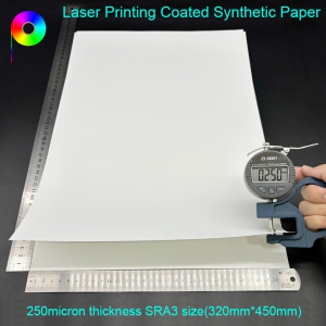 250micron 10mil SRA3 Size Both Sides Matte Laser Printing Coated Synthetic Paper
