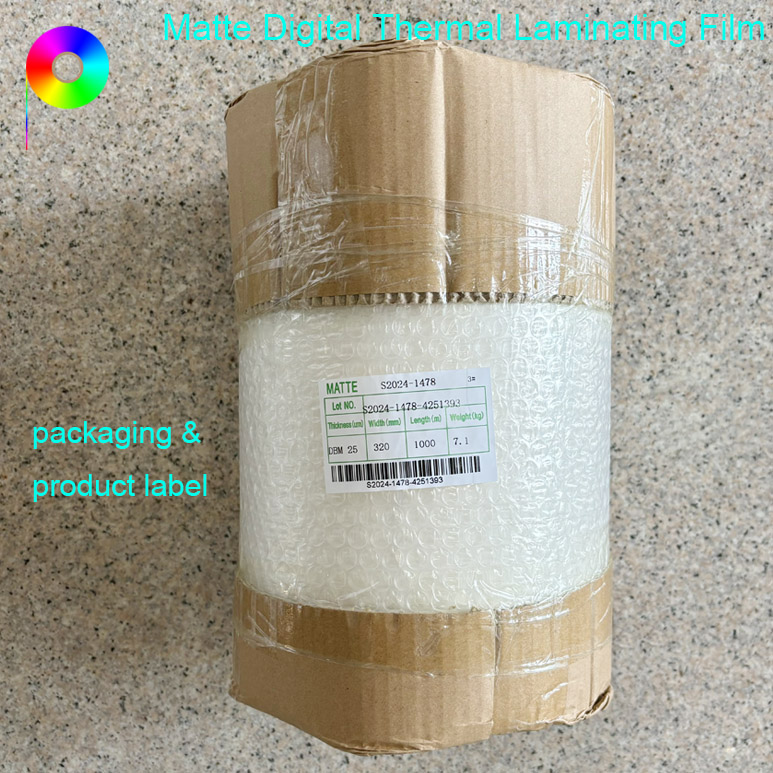 320mm*1000m 3" Paper Core BOPP Thermal Matt Lamination Film for Digital Print Sheets