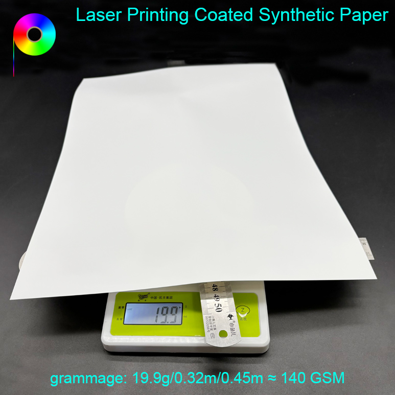 100μm 32cm*45cm SRA3 Size Both Sides Laser Printable Synthetic Paper