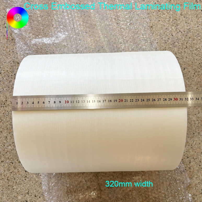 320mm*500m 3" Paper Core CPP Cross Pattern Embossed Thermal Laminating Film