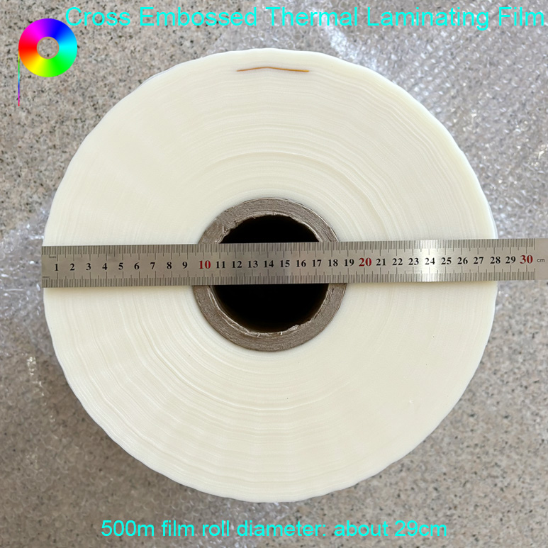 320mm*500m 3" Paper Core CPP Cross Pattern Embossed Thermal Laminating Film