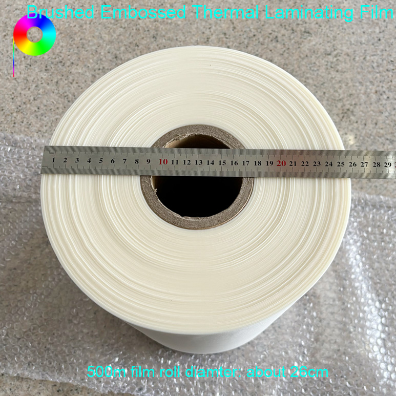 320mm*500m Both Sides Corona Treatment Brushed Thermal Laminating Film Roll