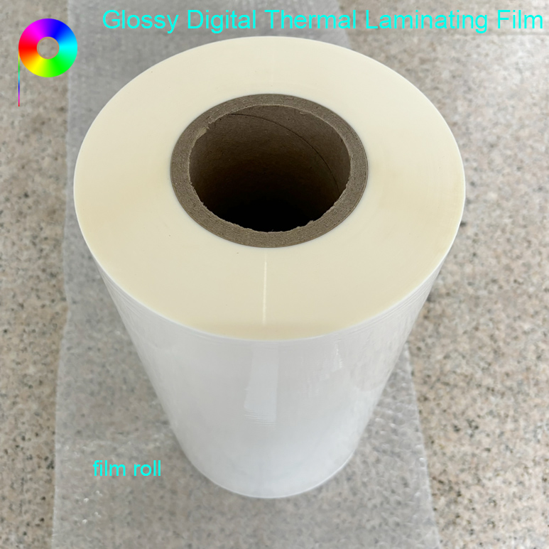 320mm*1000m 76mm Paper Core Strong Adhesive Glossy Laminating Film For Digital Printing