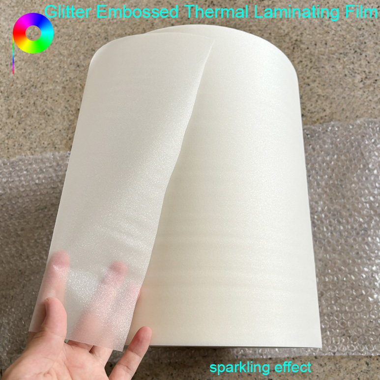 320mm*500m Sparkling Effect Glitter Thermal Laminating Film For Luxury Package