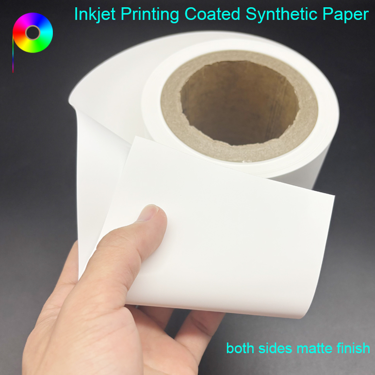 210micron 140GSM Both Sides Matte Coated PP Synthetic Paper Roll for Inkjet Printing