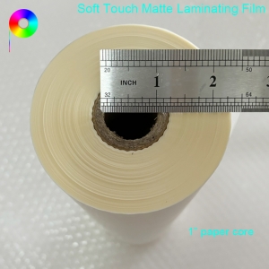1” paper core Soft Touch Matte Laminating Film 1" Paper Core Soft Touch Matte Laminating Film For Xerox Digital Prints