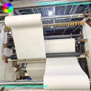 slitting and rewinding process 5mil Hot Fuser Stable Synthetic Paper Roll For Large Format Laser Machine