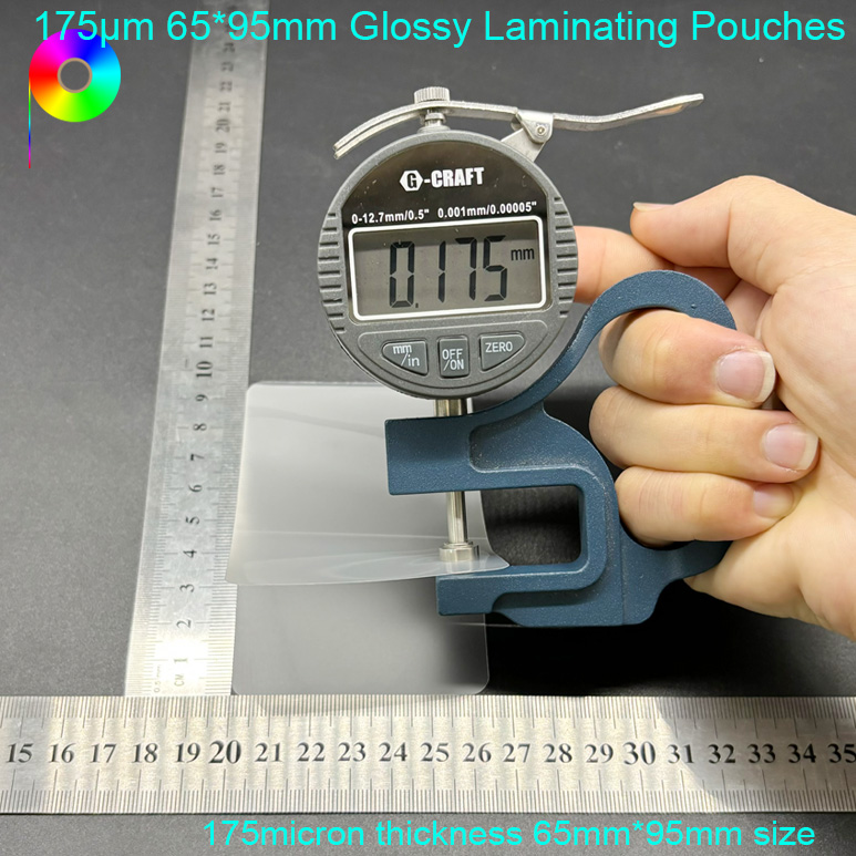 175micron thickness 65mm*95mm size pouch lamination film 175micron 65*95mm Hot Melt EVA Adhesive Glossy Pouch Lamination Film