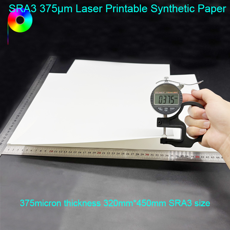 375micron SRA3 Both Sides Laser Printable Synthetic Paper Sheet for Plastic Card Making