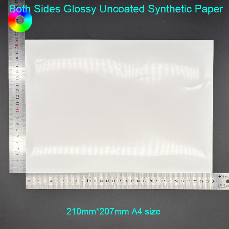 140micron 100GSM Both Sides Glossy Opaque White Uncoated Synthetic Paper For UV Printing