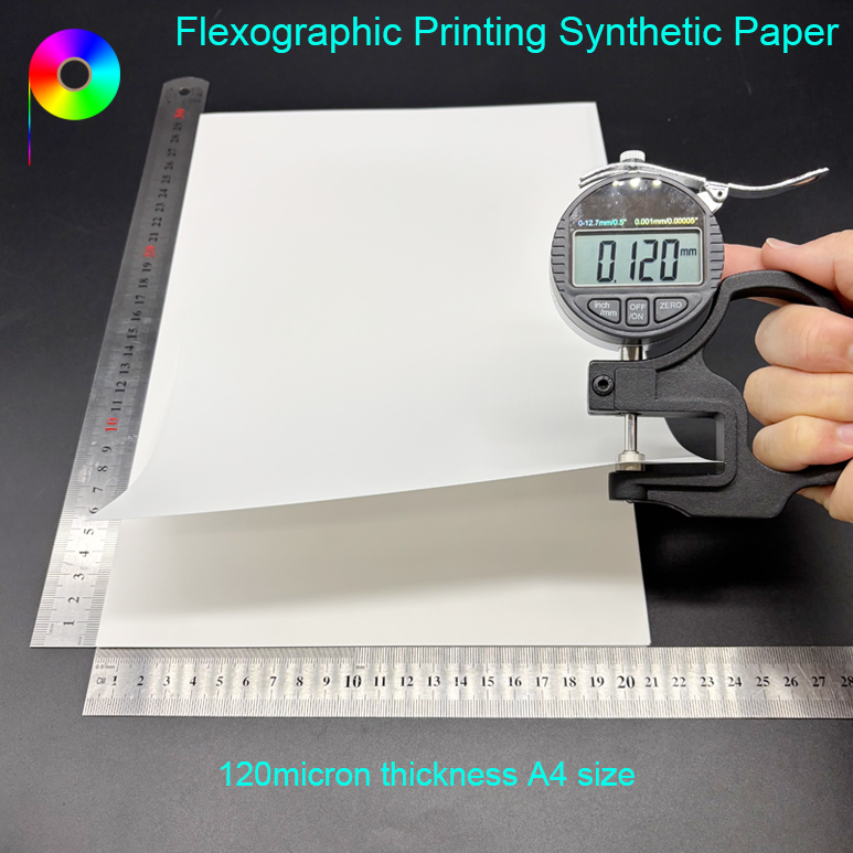 120micron thickness A4 size flexographic printing synthetic paper 120micron A4 Size 90GSM Both Sides Matte PP Synthetic Paper for Flexographic Printing