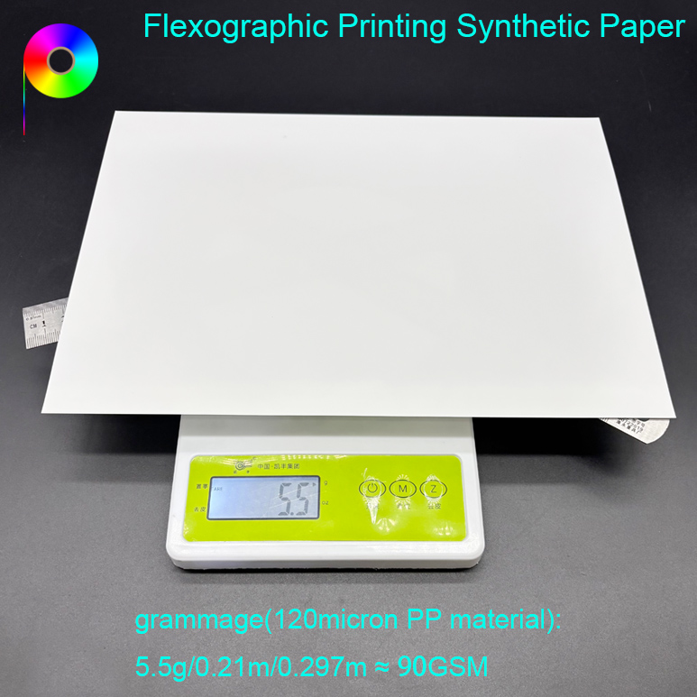 120micron 90gsm pp synthetic paper for flexographic printing 120micron A4 Size 90GSM Both Sides Matte PP Synthetic Paper for Flexographic Printing