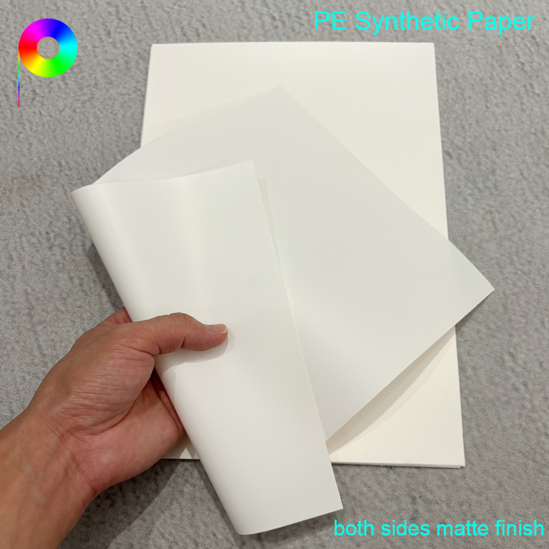 140μm 130GSM High Tear Resistant Both Sides Matte White Uncoated PE Synthetic Paper