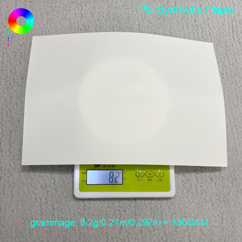 140μm 130GSM High Tear Resistant Both Sides Matte White Uncoated PE Synthetic Paper