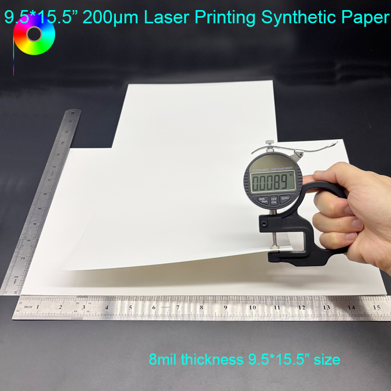 8mil 9.5"*15.5" Laser Printing Synthetic Paper For Poster/Signage/Large Prints