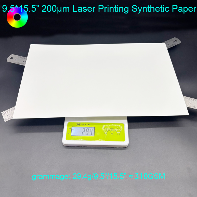 8mil 9.5"*15.5" Laser Printing Synthetic Paper For Poster/Signage/Large Prints
