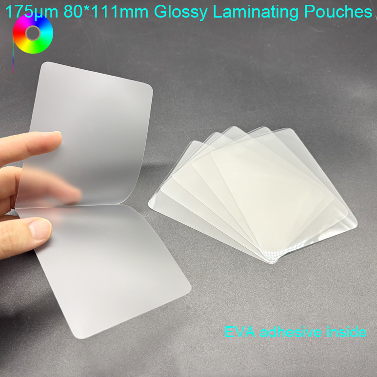 175μm 80*111mm Size Glossy Laminating Pouches For Price Tag Lamination