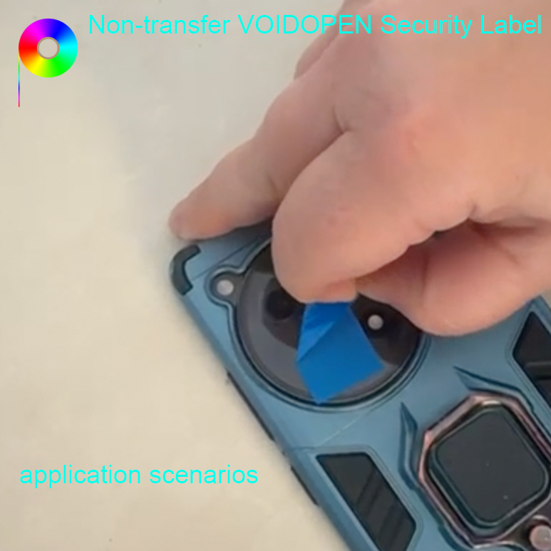 Roll Format Custom Die-Cut Size VOIDOPEN Non-Transfer Security Label