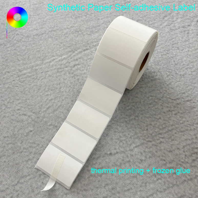 Frozen Glue Direct Thermal Printing Die-Cut Blank Synthetic Paper Label